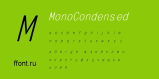Schriftart Mono Condensed